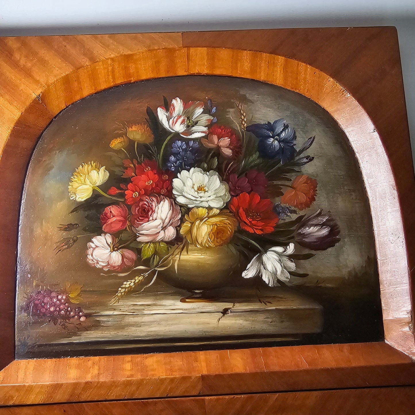 Fine Decorative Pair Of Still Life Oils By E.M.Ball On Panel C1920s