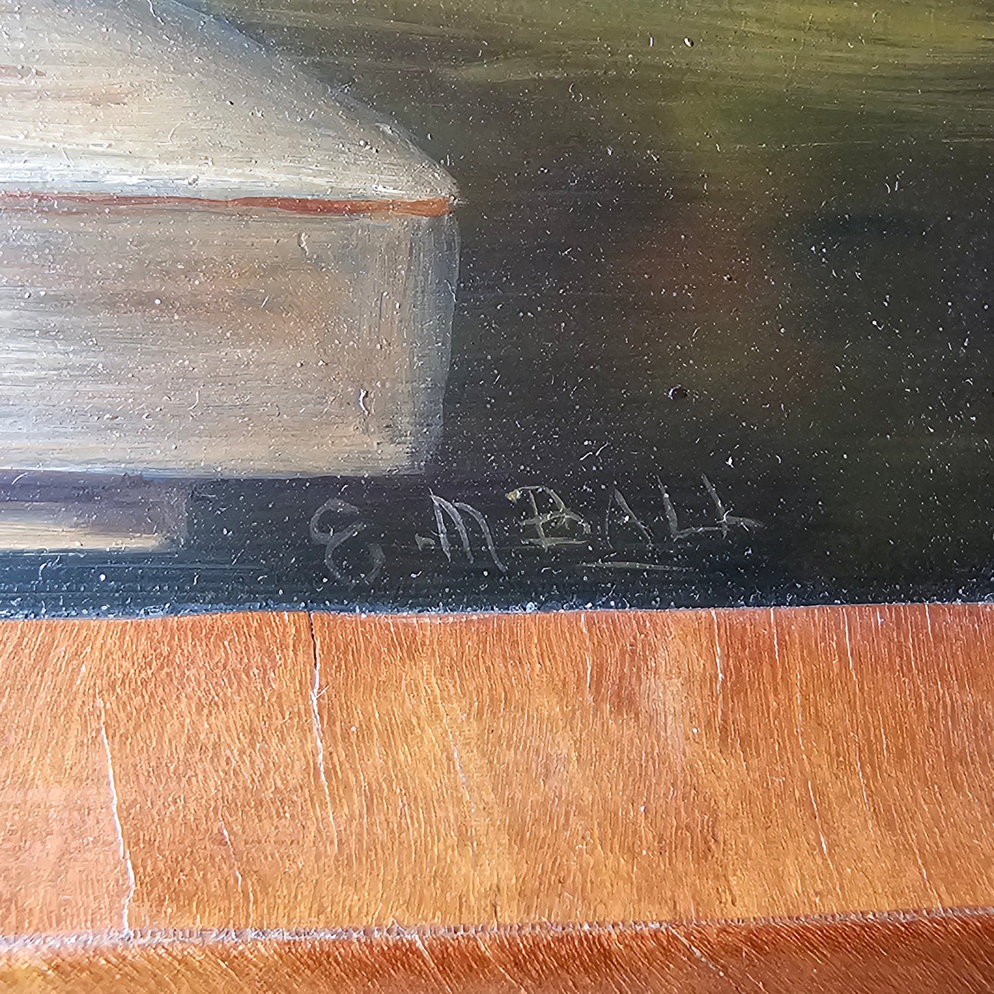 Fine Decorative Pair Of Still Life Oils By E.M.Ball On Panel C1920s