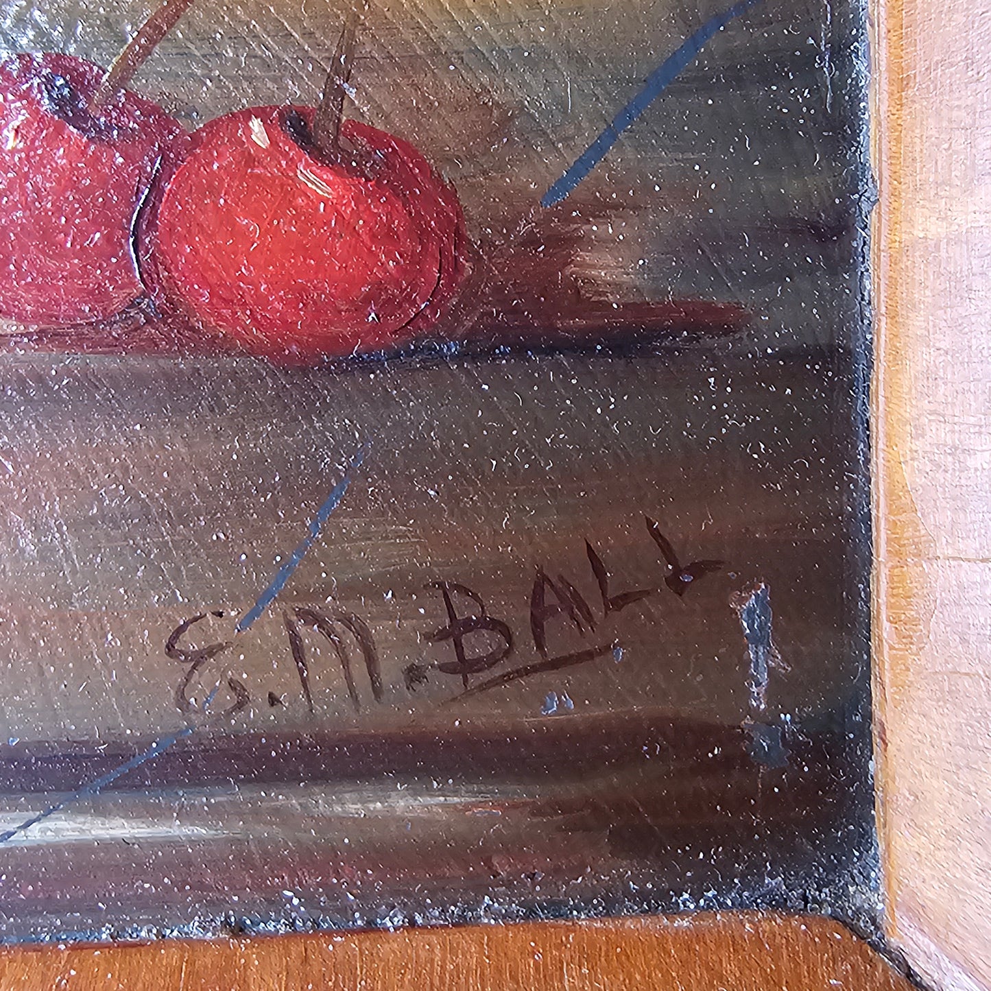 Fine Decorative Pair Of Still Life Oils By E.M.Ball On Panel C1920s