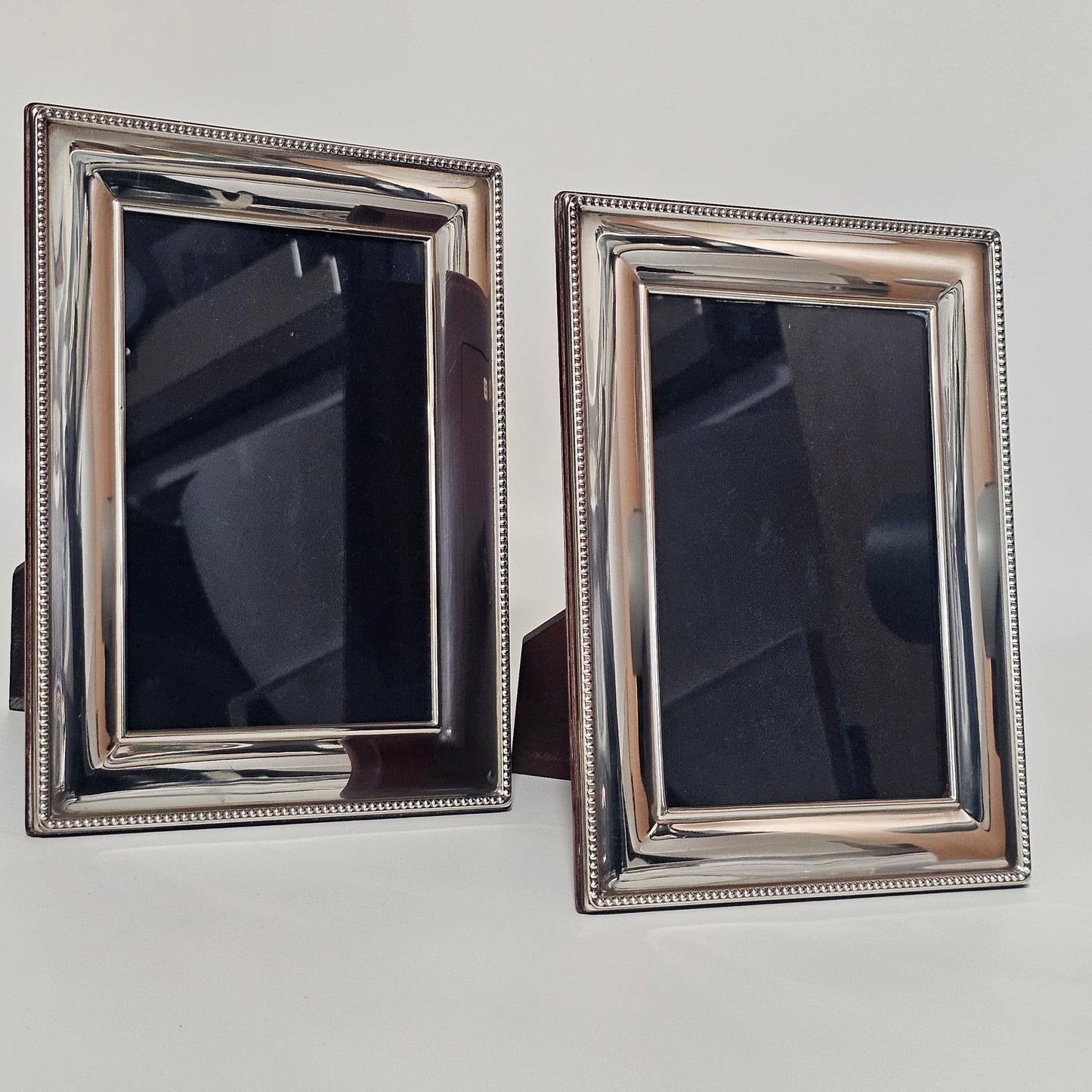 Lovely Vintage Pair Silver Photo Frames 2003, Carr's, Sheffield 20cm x 15.0cm