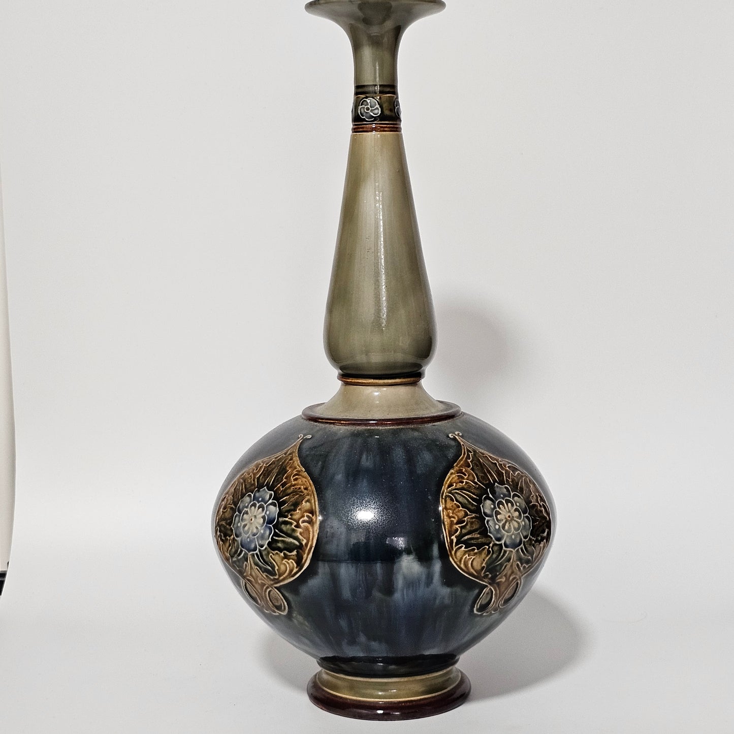 Early 20thc Royal Doulton Large Stoneware Vase 41cm