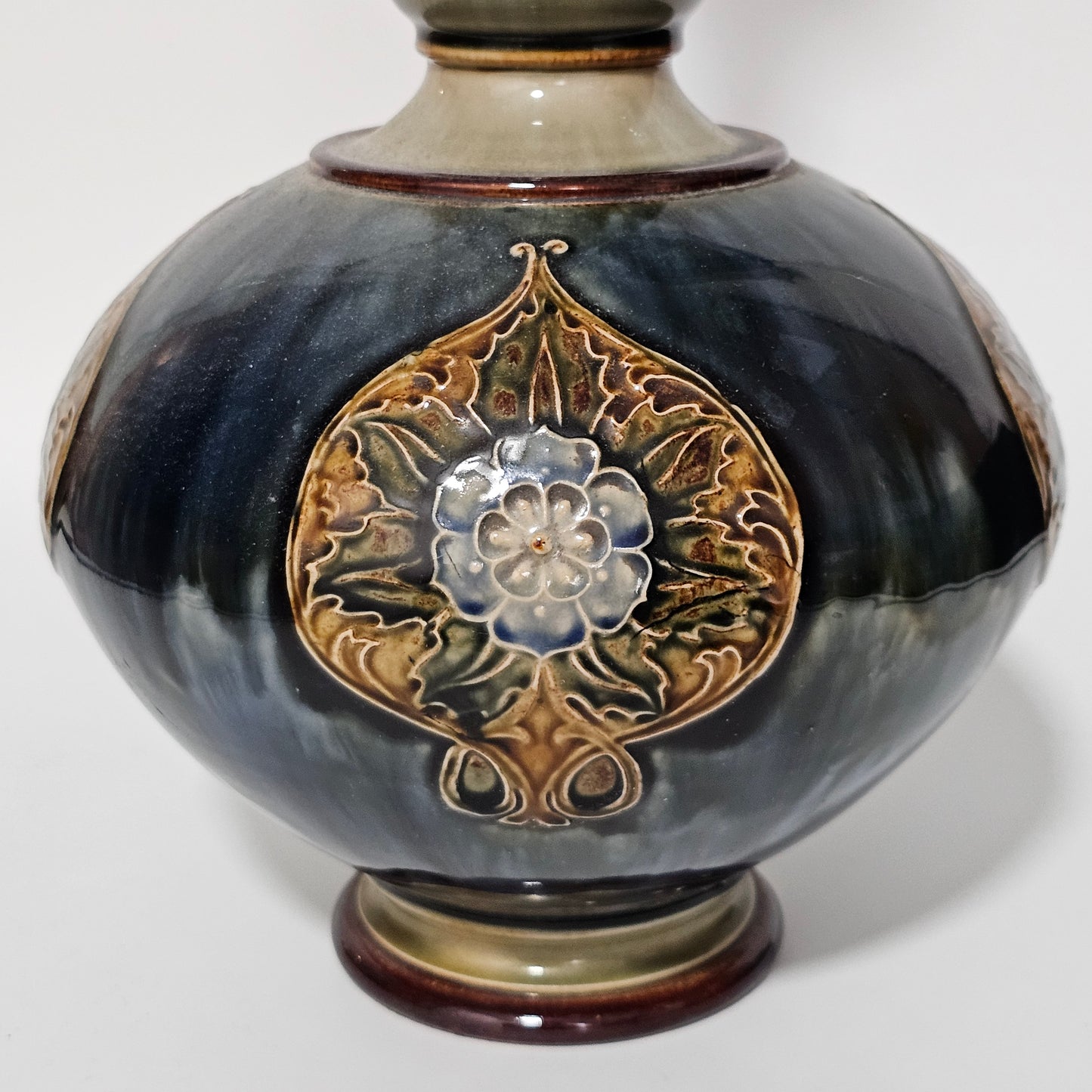 Early 20thc Royal Doulton Large Stoneware Vase 41cm