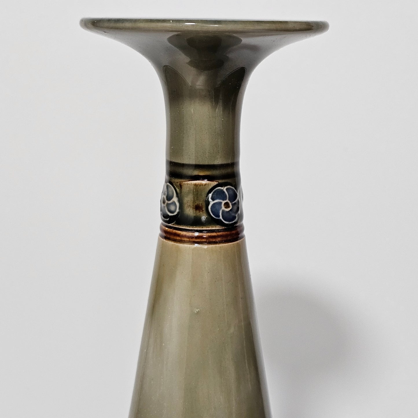 Early 20thc Royal Doulton Large Stoneware Vase 41cm