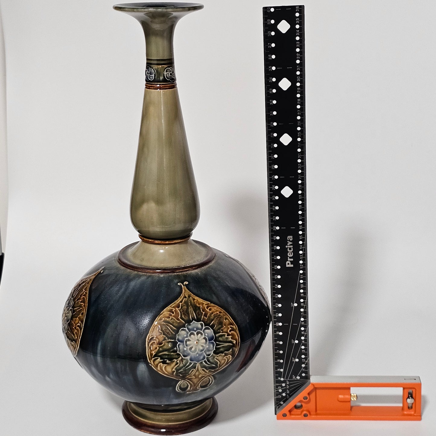 Early 20thc Royal Doulton Large Stoneware Vase 41cm