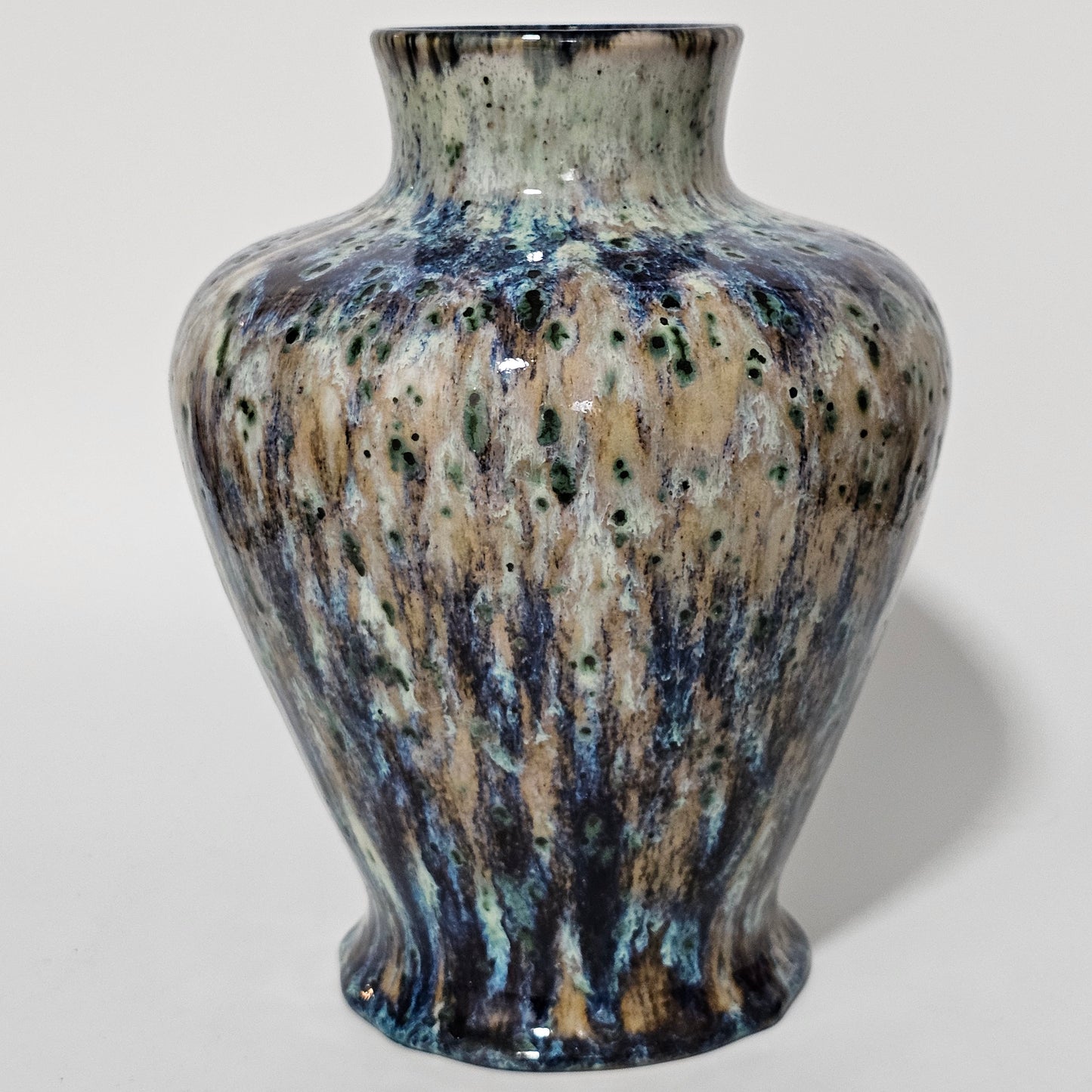 Mid 20th Century Large High Fired Cobridge Art Pottery Balluster Vase
