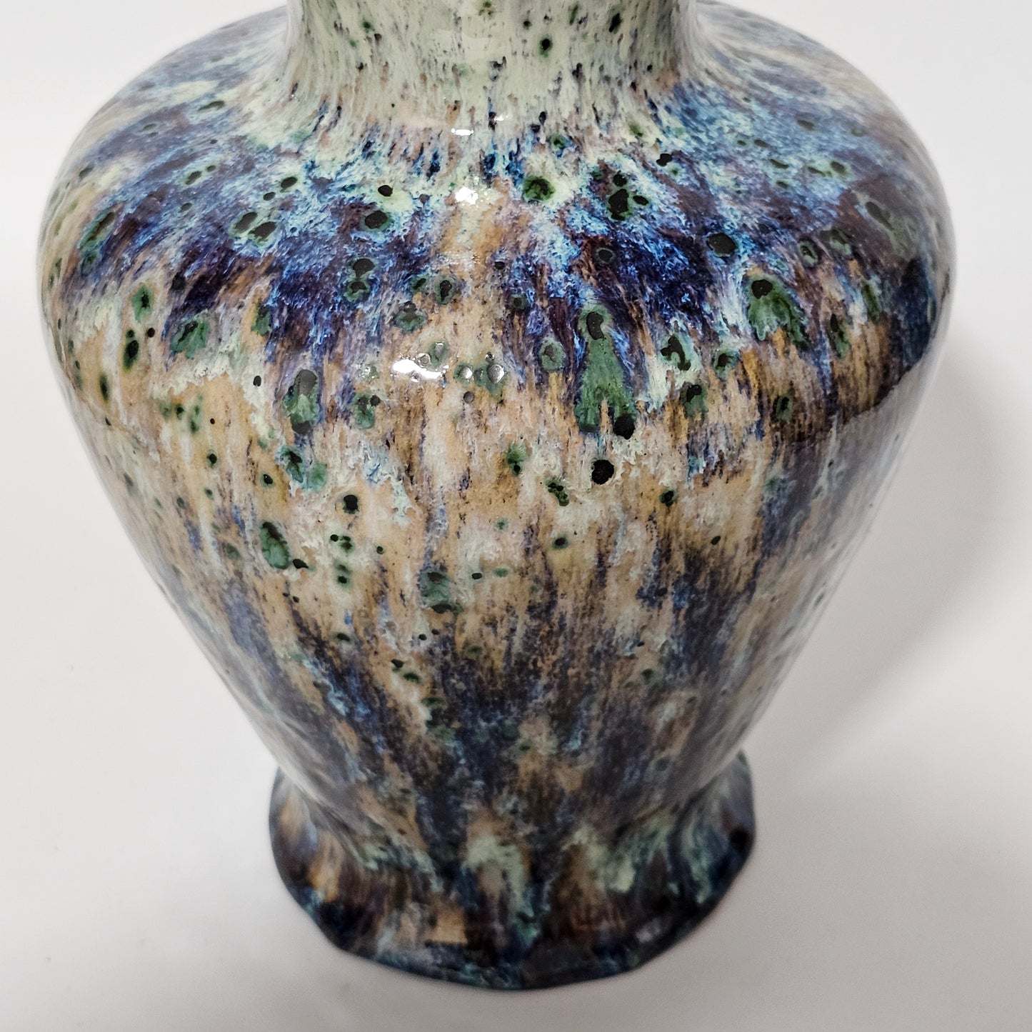 Mid 20th Century Large High Fired Cobridge Art Pottery Balluster Vase