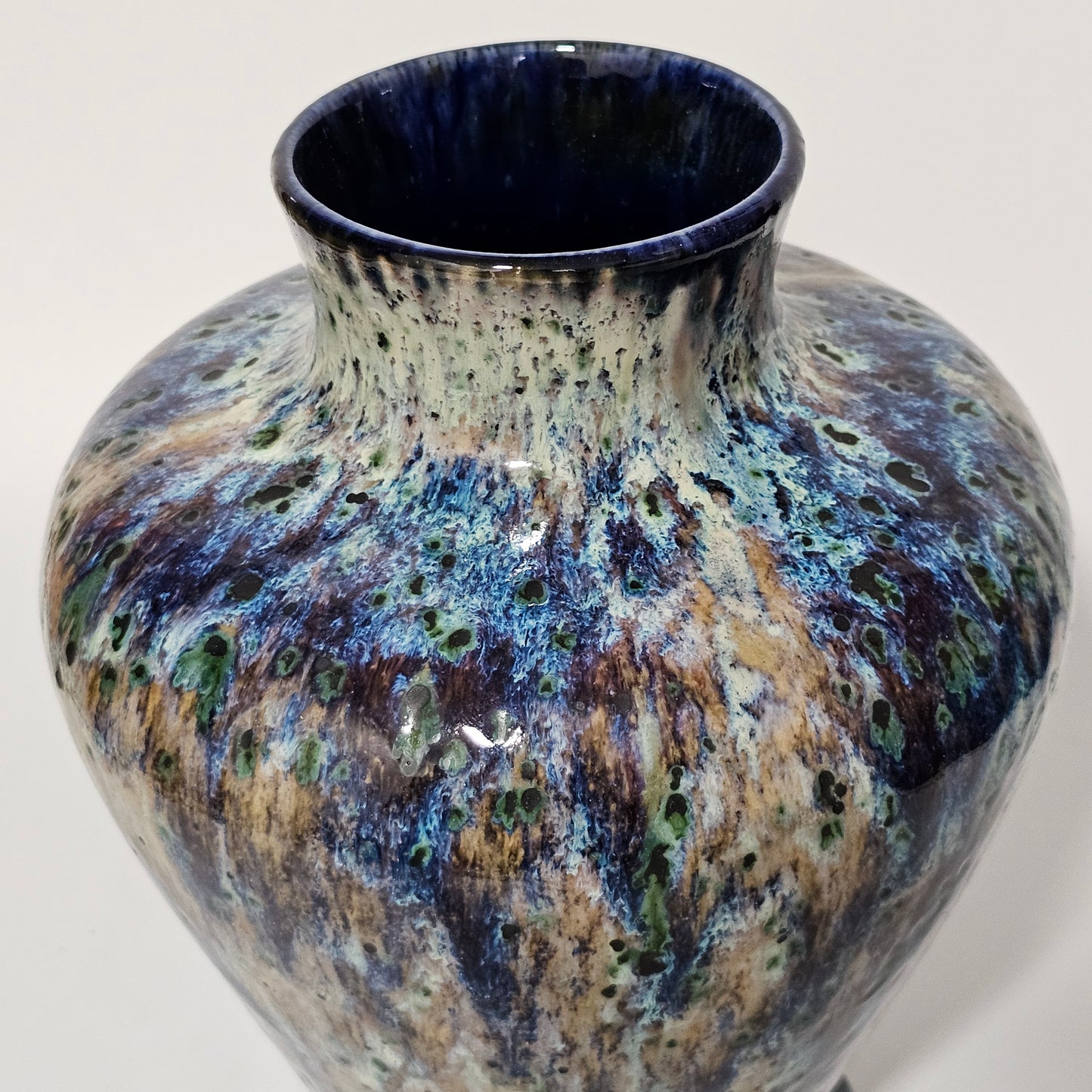 Mid 20th Century Large High Fired Cobridge Art Pottery Balluster Vase