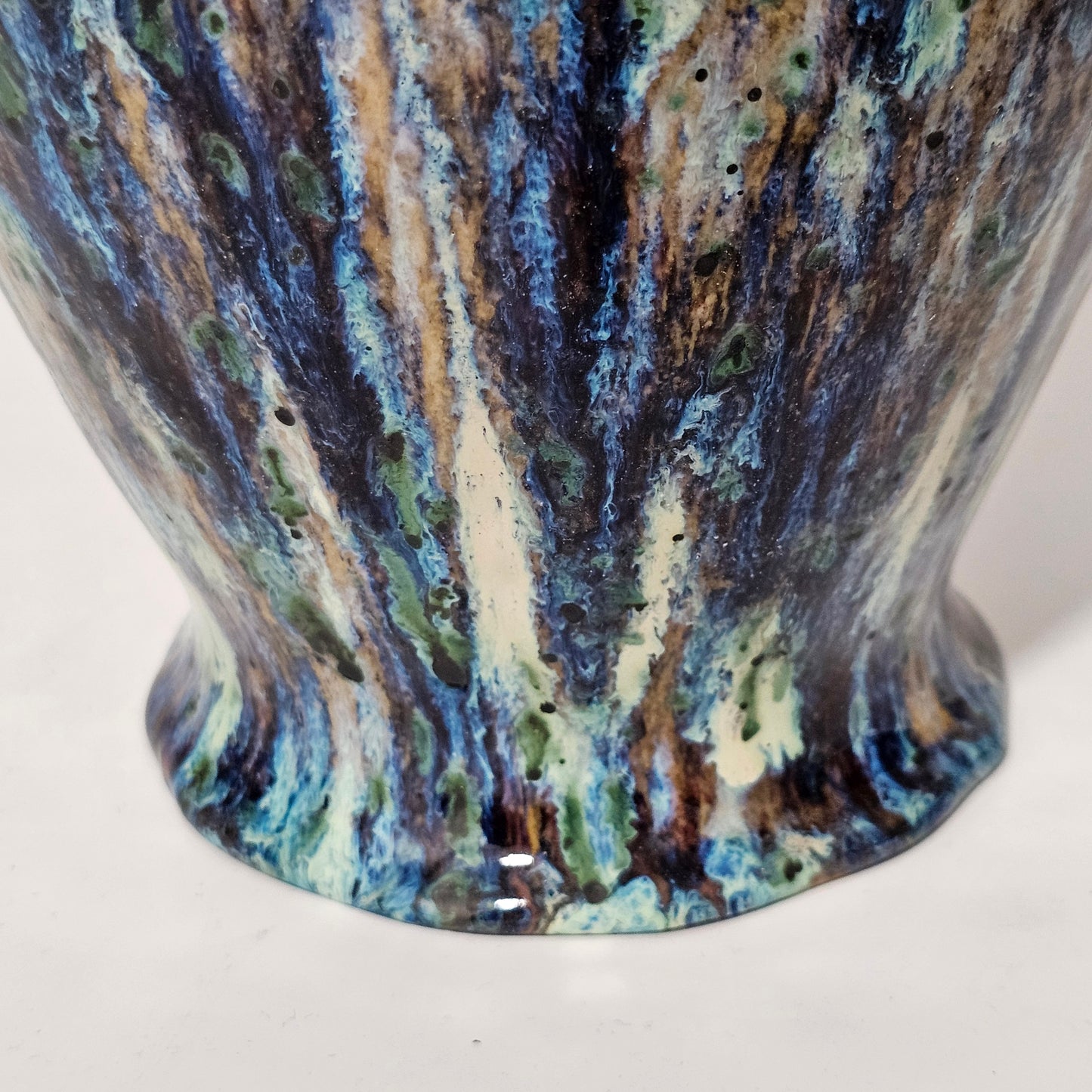 Mid 20th Century Large High Fired Cobridge Art Pottery Balluster Vase
