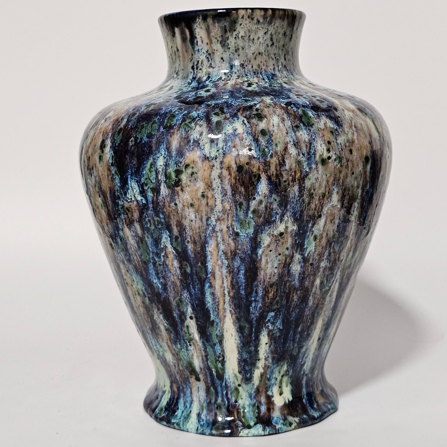 Mid 20th Century Large High Fired Cobridge Art Pottery Balluster Vase