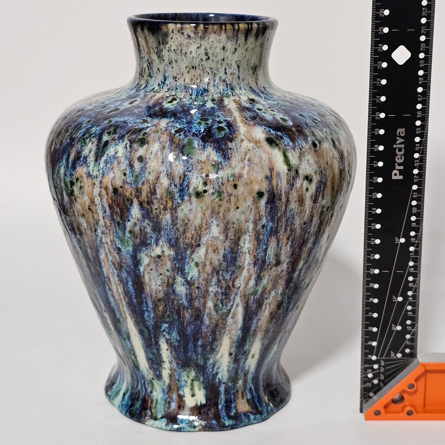 Mid 20th Century Large High Fired Cobridge Art Pottery Balluster Vase