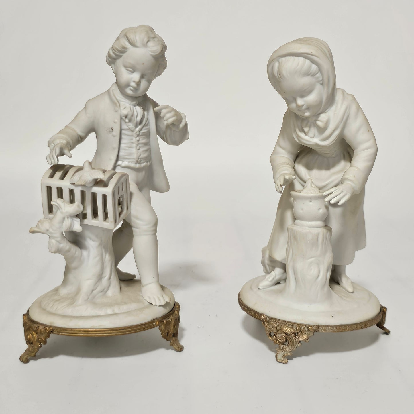 Fine Parian Pair of Figures Capodimonte/Naples c1900