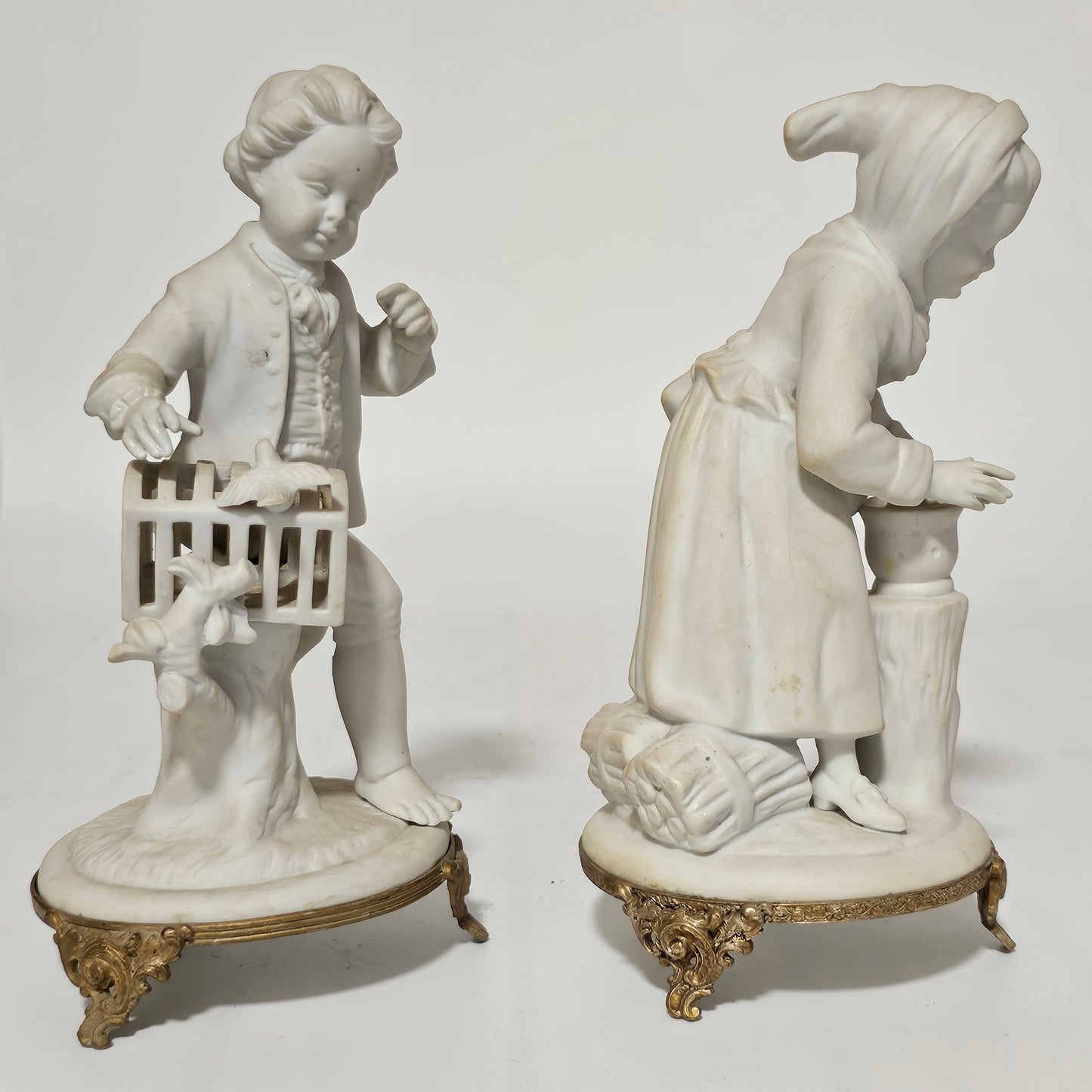 Fine Parian Pair of Figures Capodimonte/Naples c1900