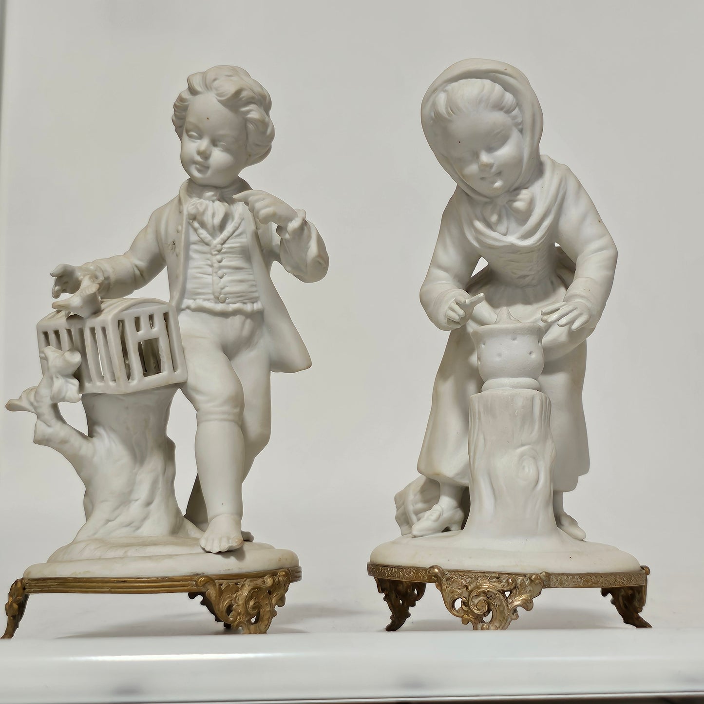 Fine Parian Pair of Figures Capodimonte/Naples c1900