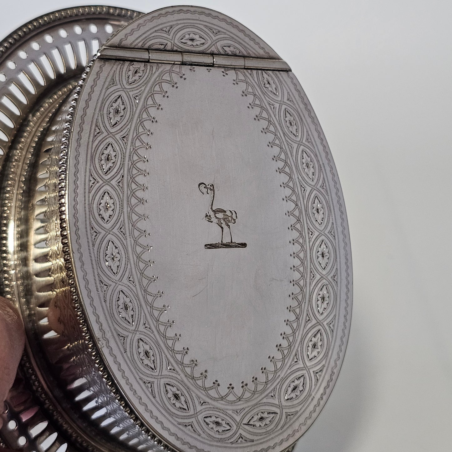 Superb Quality Elkington Oval Engraved Butter Dish , Cover & Liner c1880