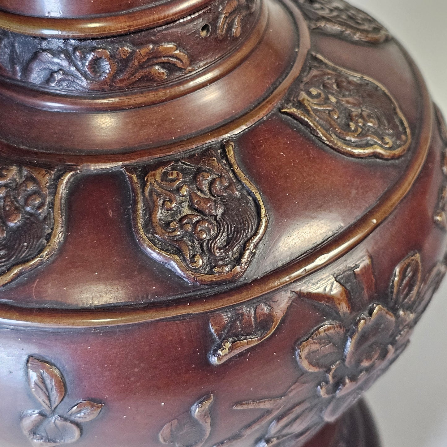 Japanese Meiji Period Bronze& Copper Vases c1900