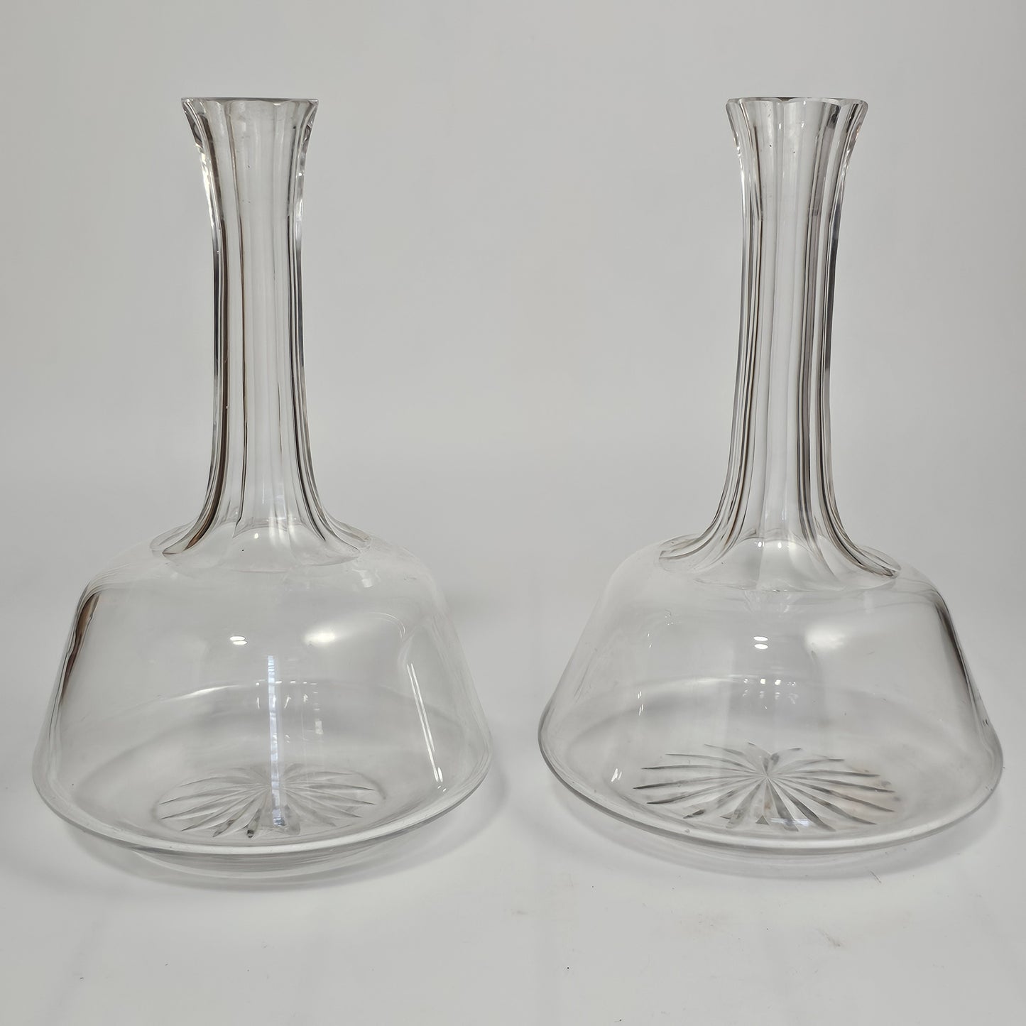 Delightful Pair of Cut Glass Edwardian Wine/Water Carafes c1920