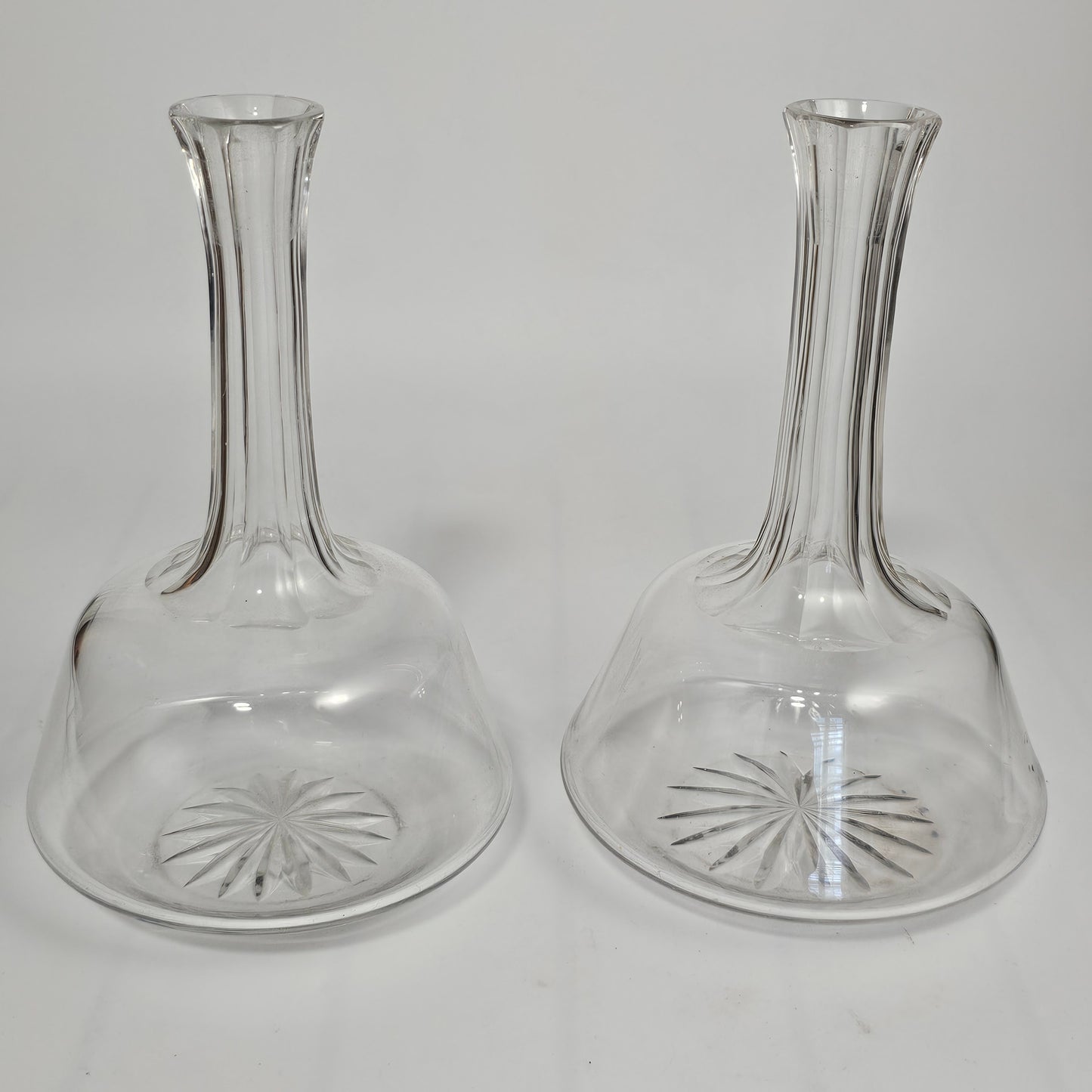 Delightful Pair of Cut Glass Edwardian Wine/Water Carafes c1920