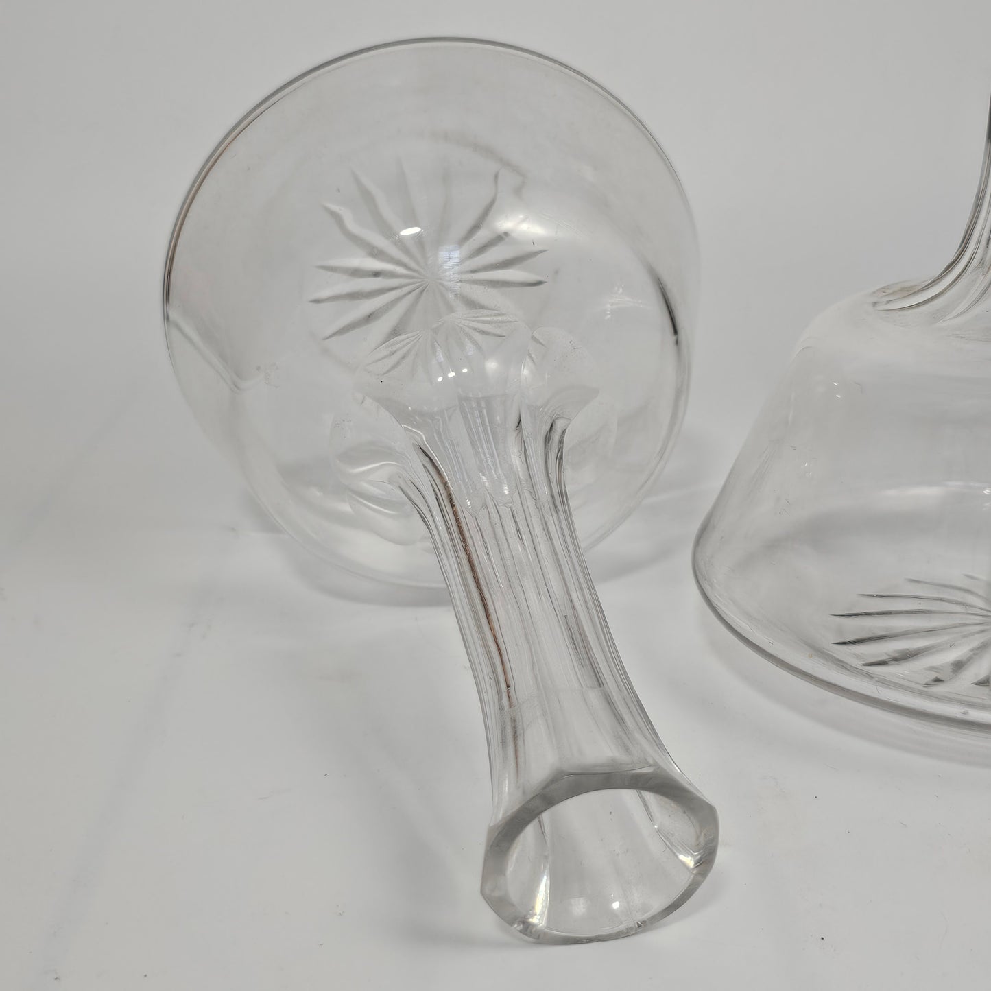 Delightful Pair of Cut Glass Edwardian Wine/Water Carafes c1920