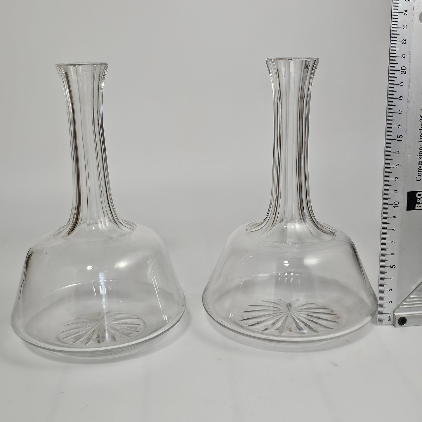 Delightful Pair of Cut Glass Edwardian Wine/Water Carafes c1920
