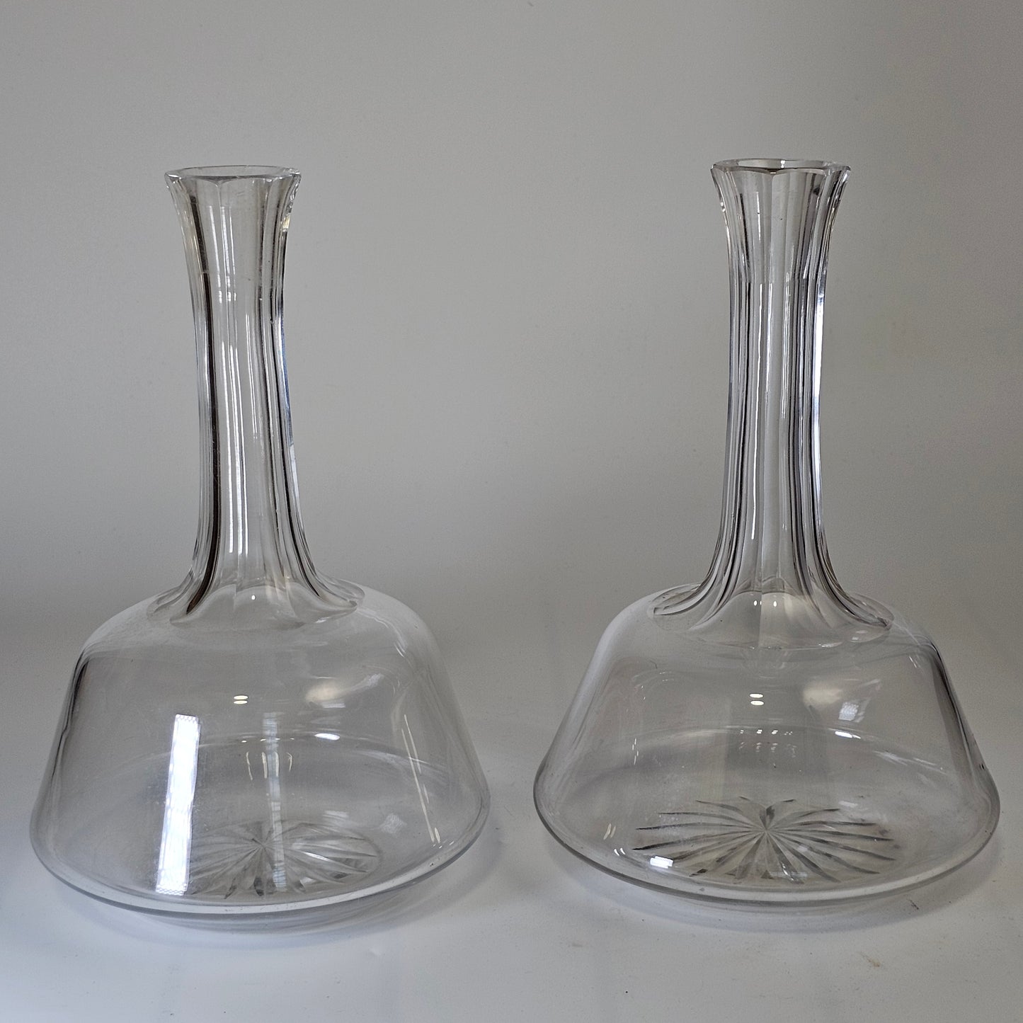 Delightful Pair of Cut Glass Edwardian Wine/Water Carafes c1920