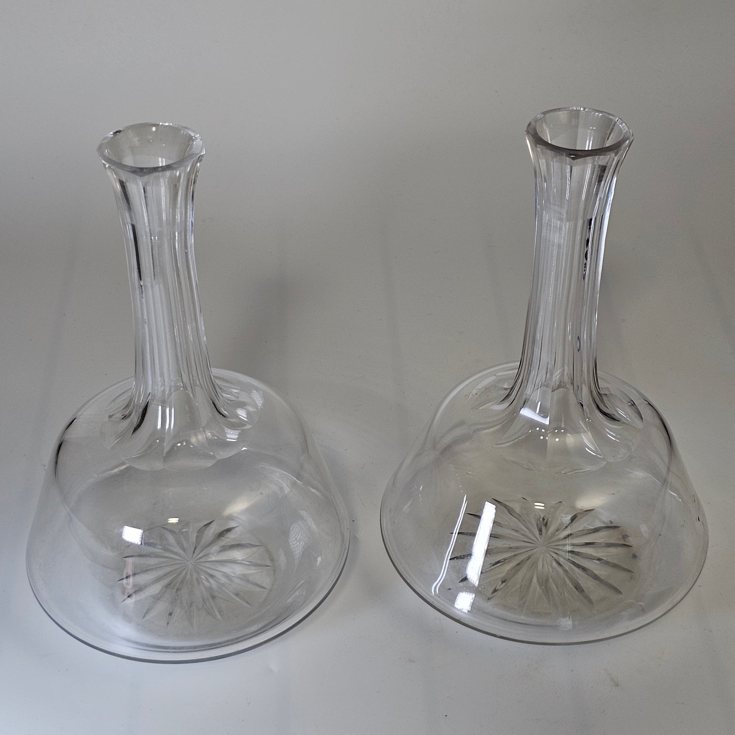 Delightful Pair of Cut Glass Edwardian Wine/Water Carafes c1920