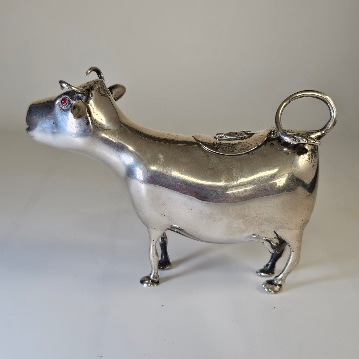 Sterling Silver Cow Creamer - Antique Victorian