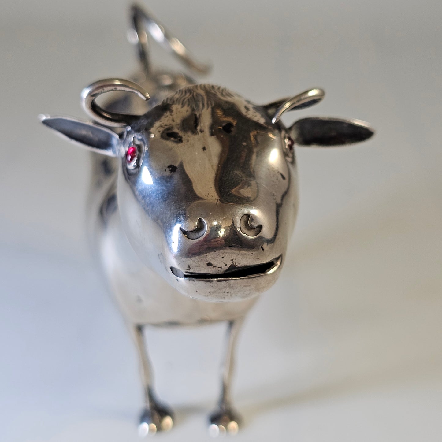 Sterling Silver Cow Creamer - Antique Victorian