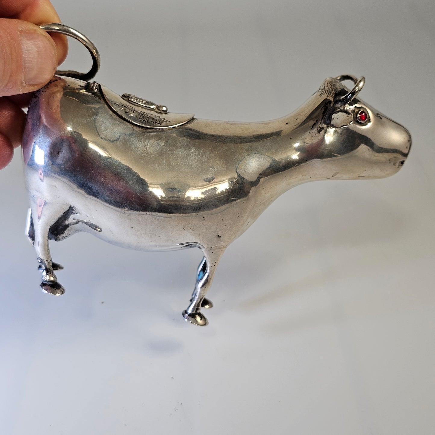 Sterling Silver Cow Creamer - Antique Victorian