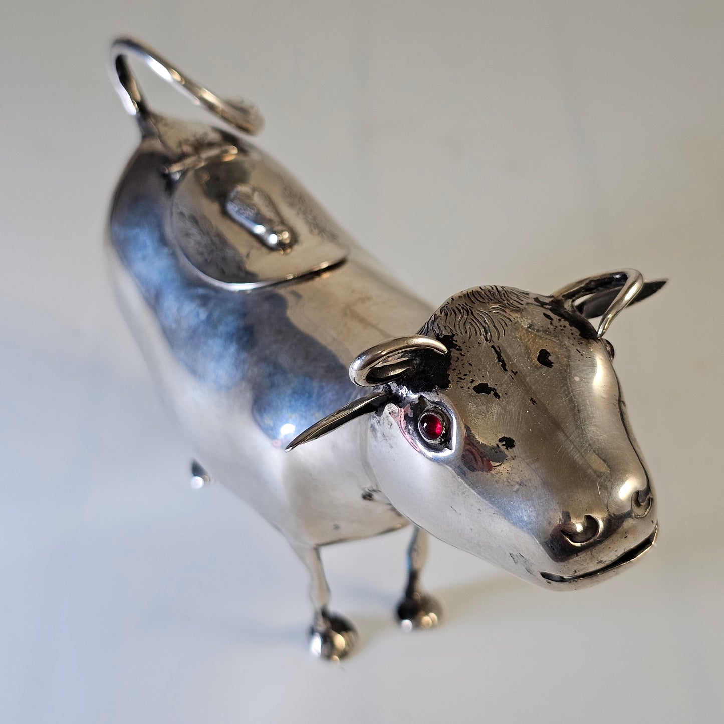 Sterling Silver Cow Creamer - Antique Victorian