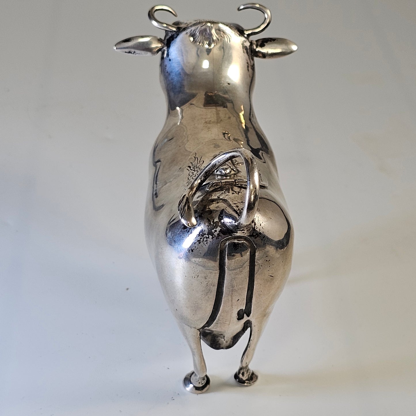 Sterling Silver Cow Creamer - Antique Victorian