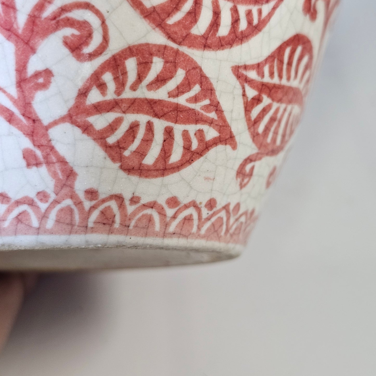 A Rare De Porcelyne Fles Dutch Delft Red Craquele Glaze Pottery Vase - Lee Sherman Antiques