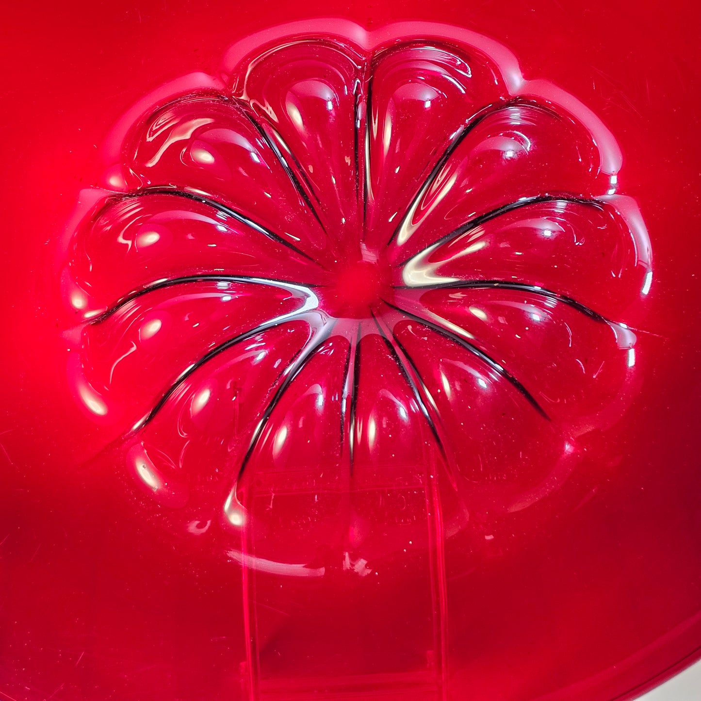 Very Large 51 cm Red Cardinal Hat : Red Murano Glass Bowl By Pauly & Cie