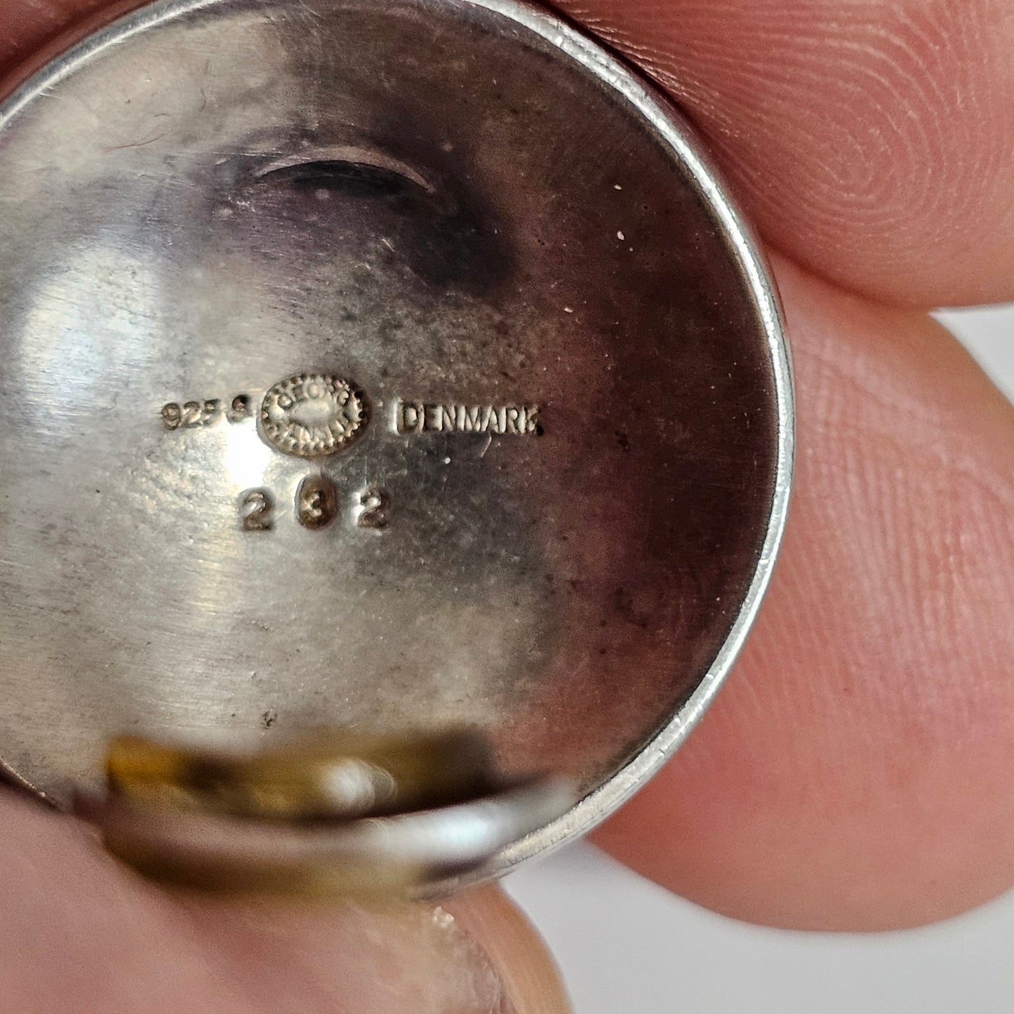 Vintage Georg Jensen Sterling Silver Button Clip On Earrings
