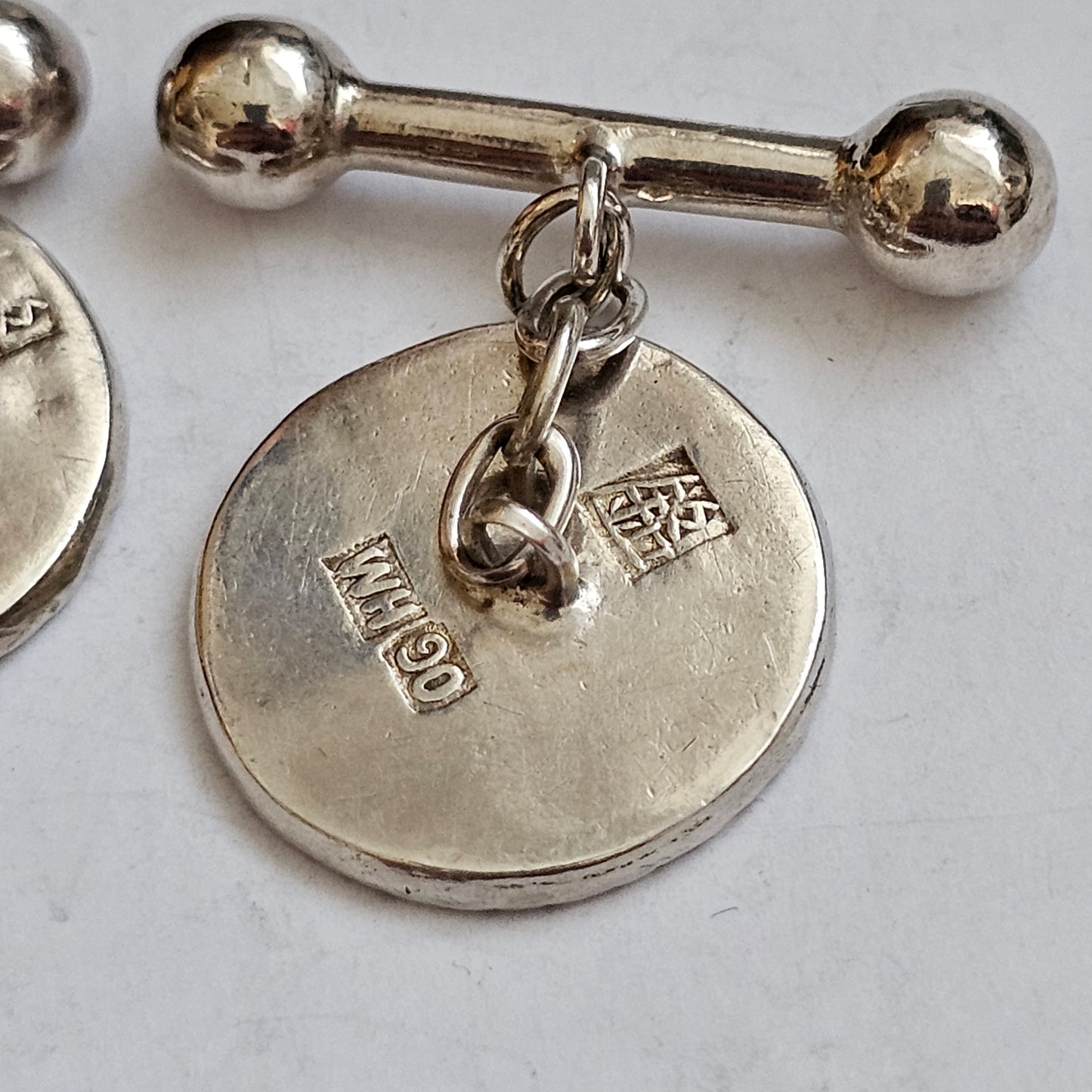 Delightful Antique Chinese Silver Cufflinks Wang Hing