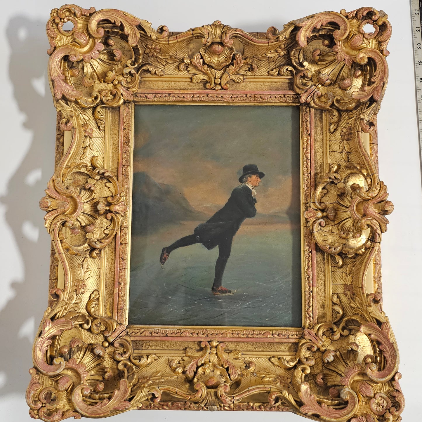 Antique Oil Painting The Skating Minister in the style of Henry Raeburn