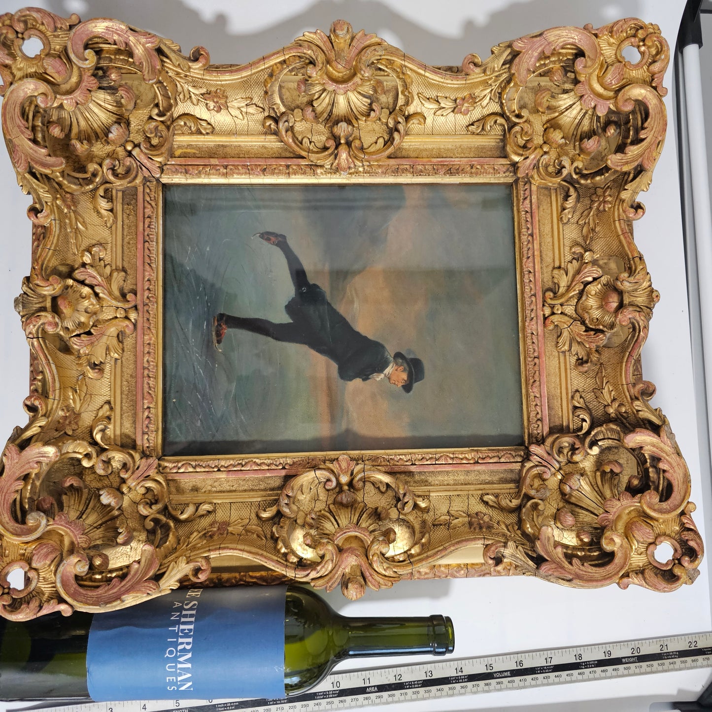 Antique Oil Painting The Skating Minister in the style of Henry Raeburn