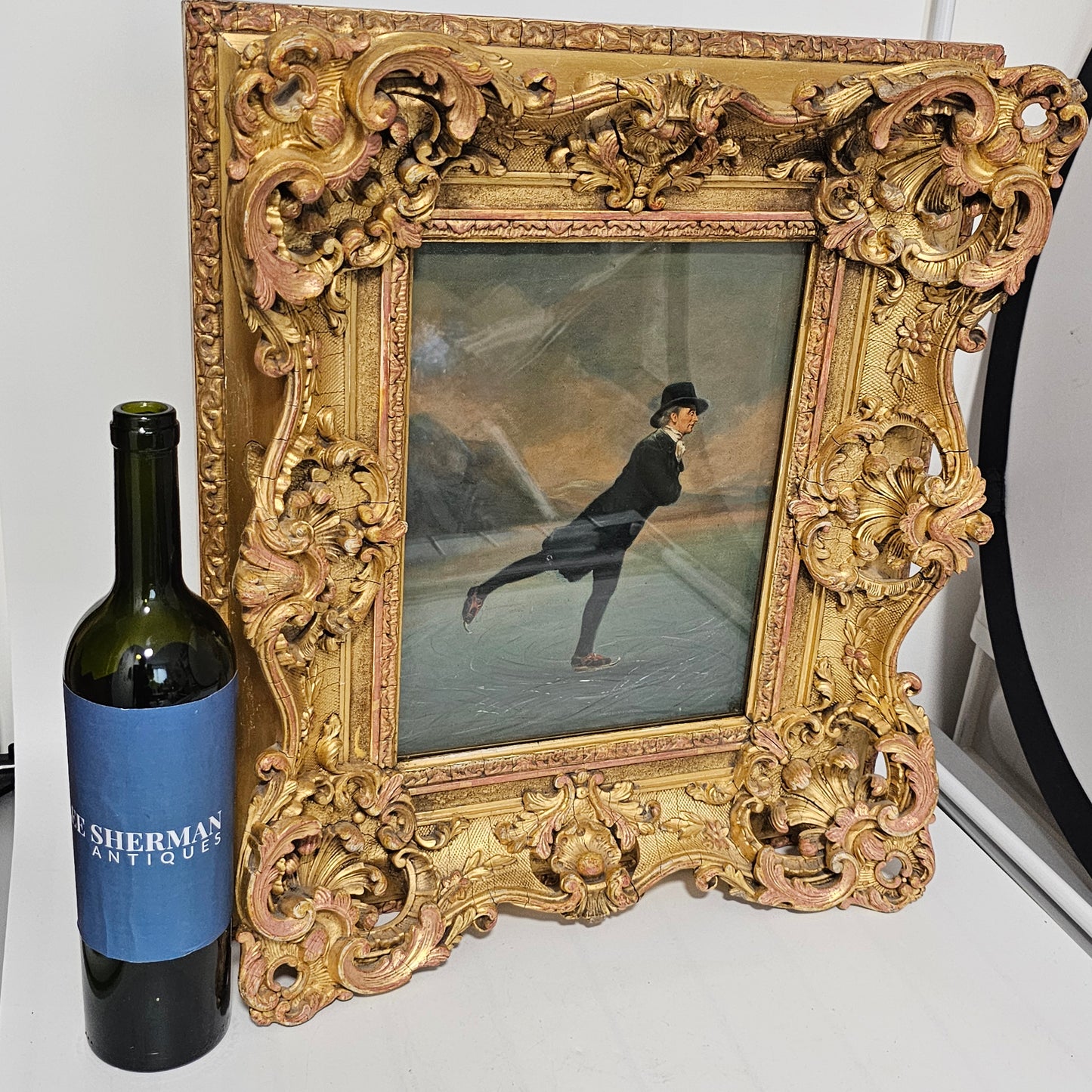 Antique Oil Painting The Skating Minister in the style of Henry Raeburn