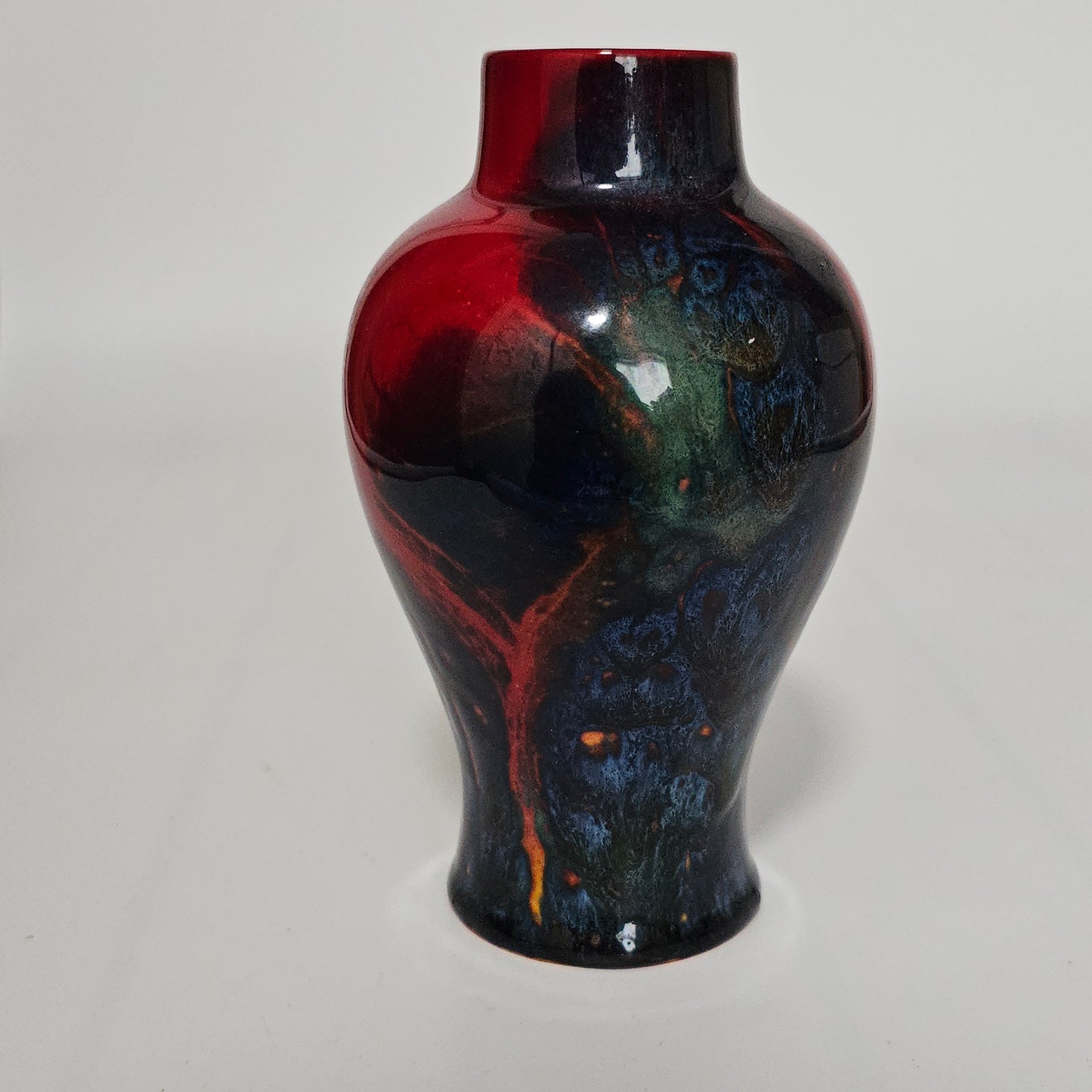 Royal Doulton England Sung Flambe Ware Vase Signed Fm (Fred Moore)