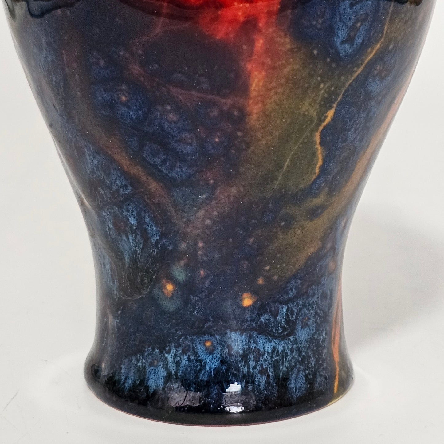 Royal Doulton England Sung Flambe Ware Vase Signed Fm (Fred Moore)