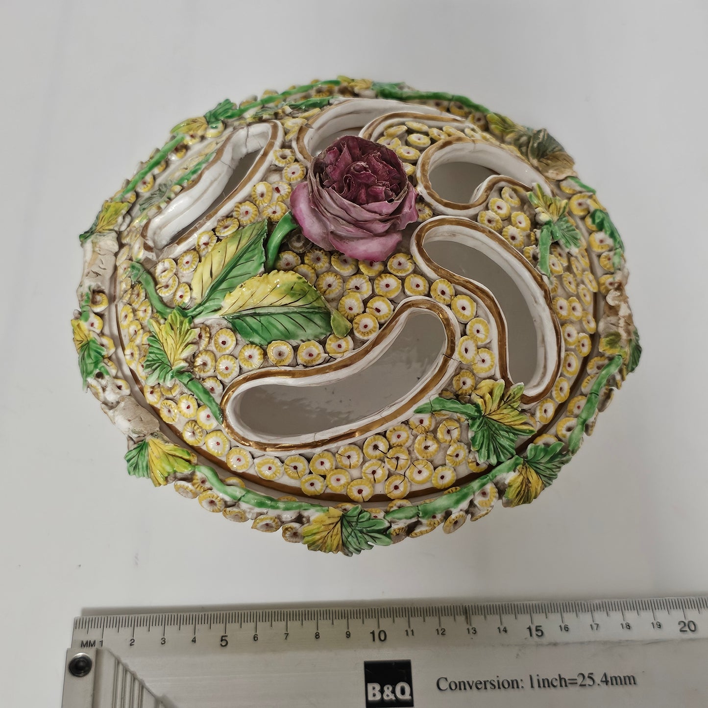 Spode Flower-encrusted Pot Pourri Bowl & Cover c1830