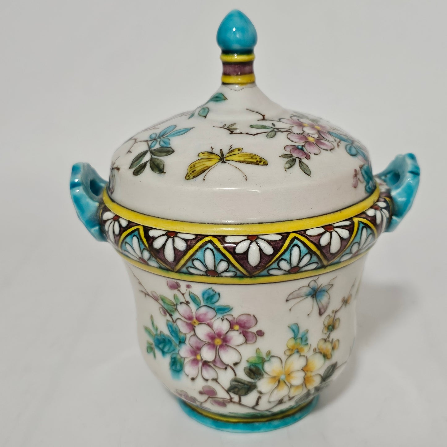 Exquisite Thedore Deck Chinoiserie Box & Cover - Rare