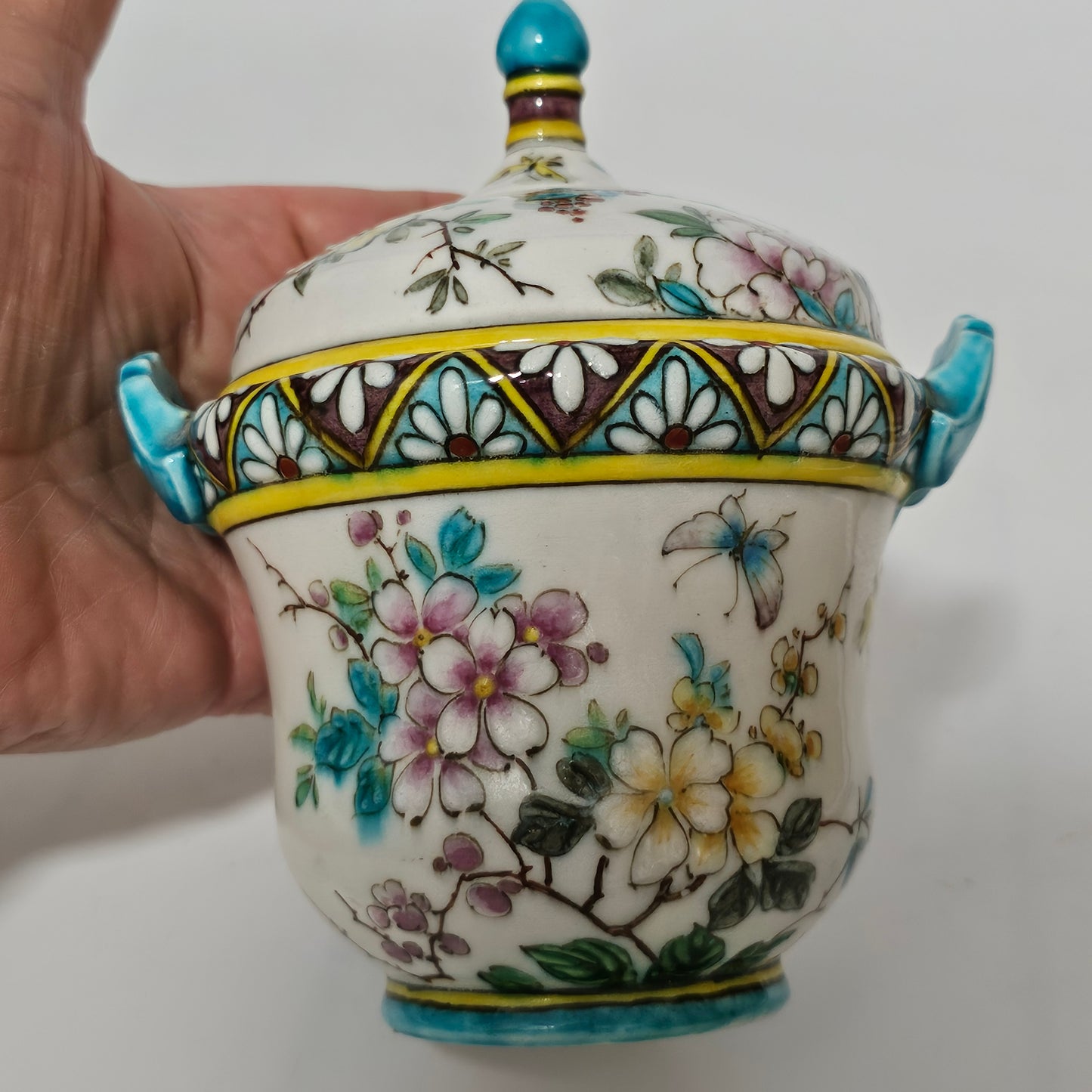 Exquisite Thedore Deck Chinoiserie Box & Cover - Rare