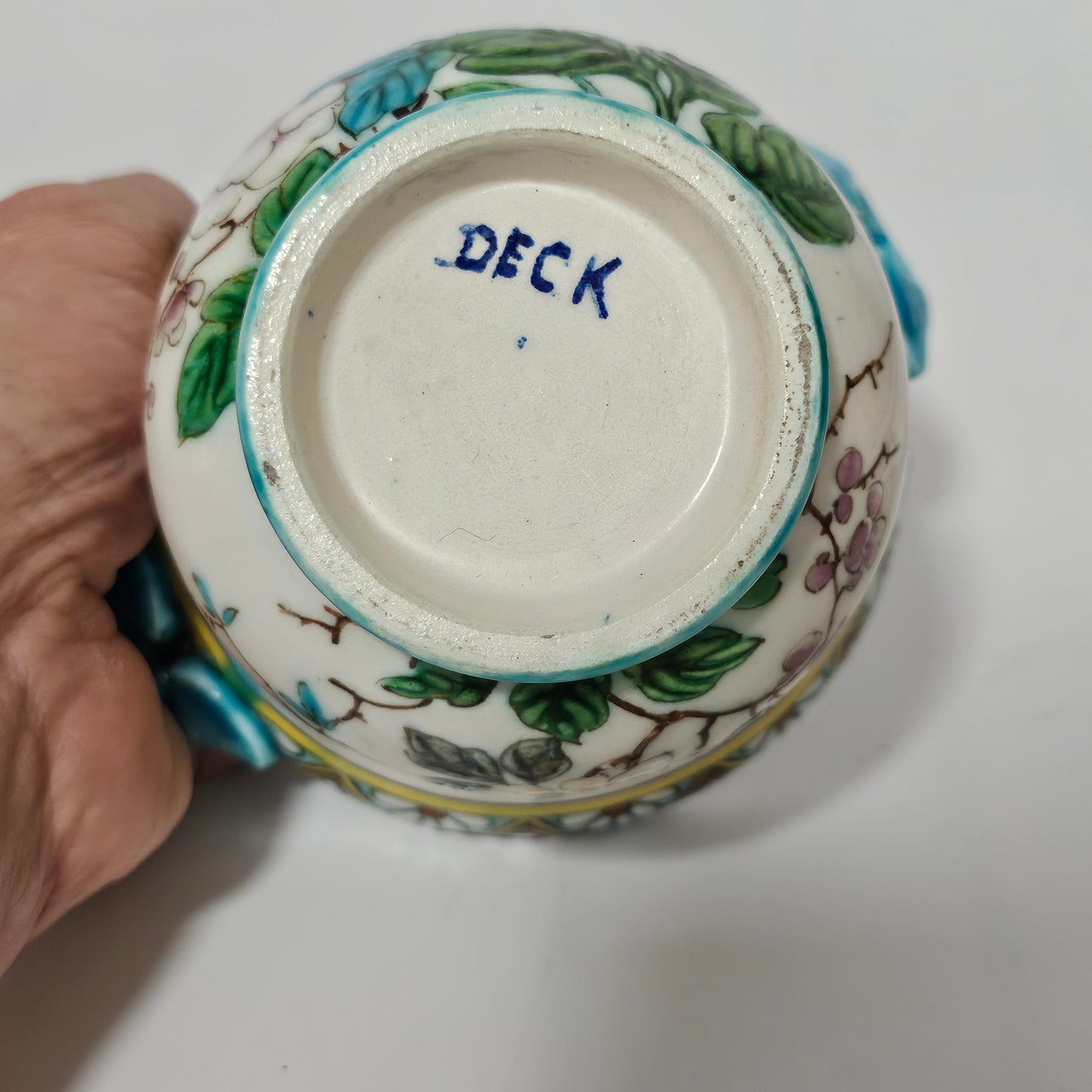 Exquisite Thedore Deck Chinoiserie Box & Cover - Rare