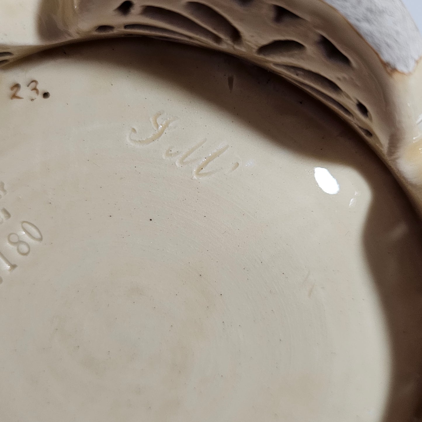 A Rare Reticulated Hungarian Zsolnay Pecs Pottery Basket C1885-1887