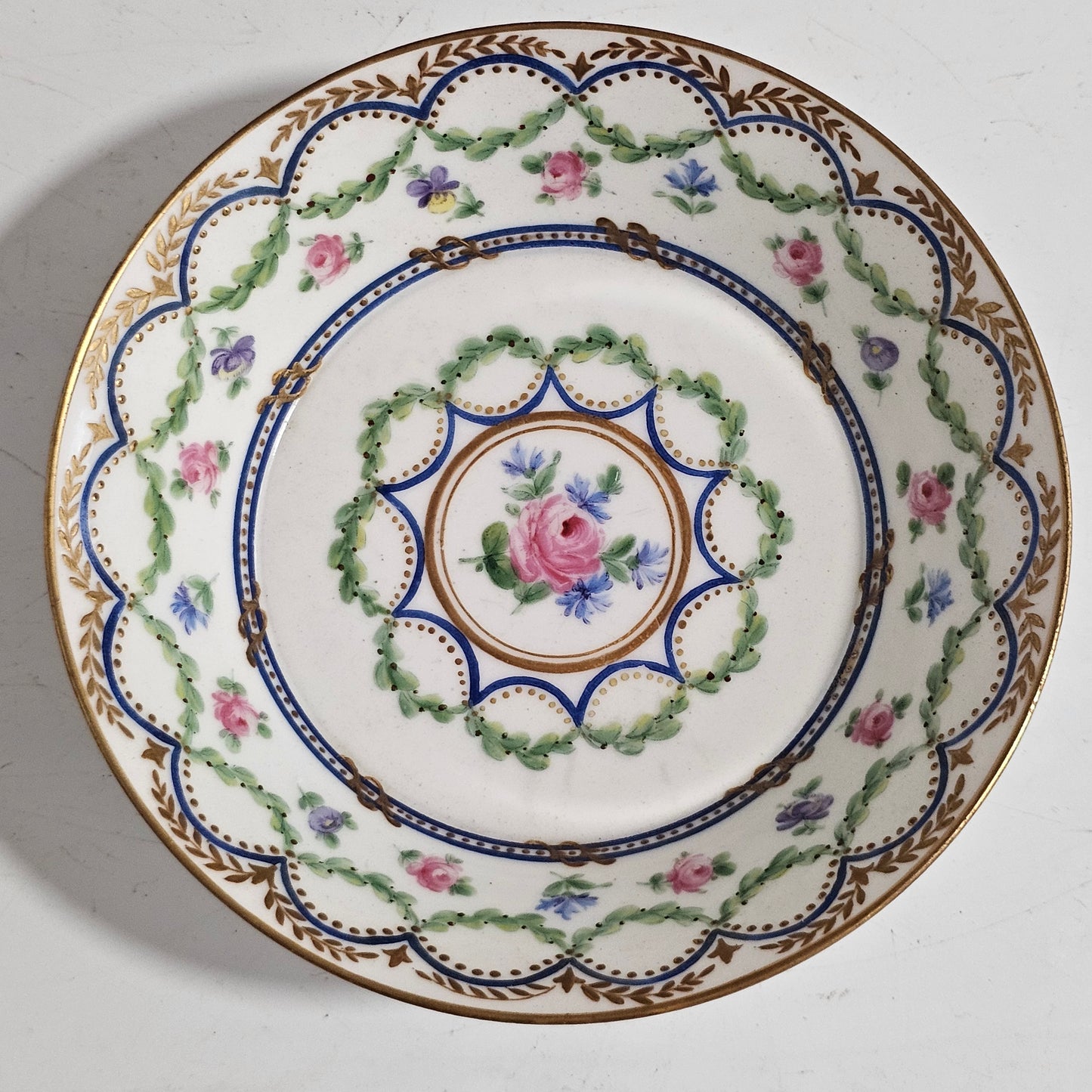 Pretty 19thc Sevres Decorated Dish - Lee Sherman Antiques
