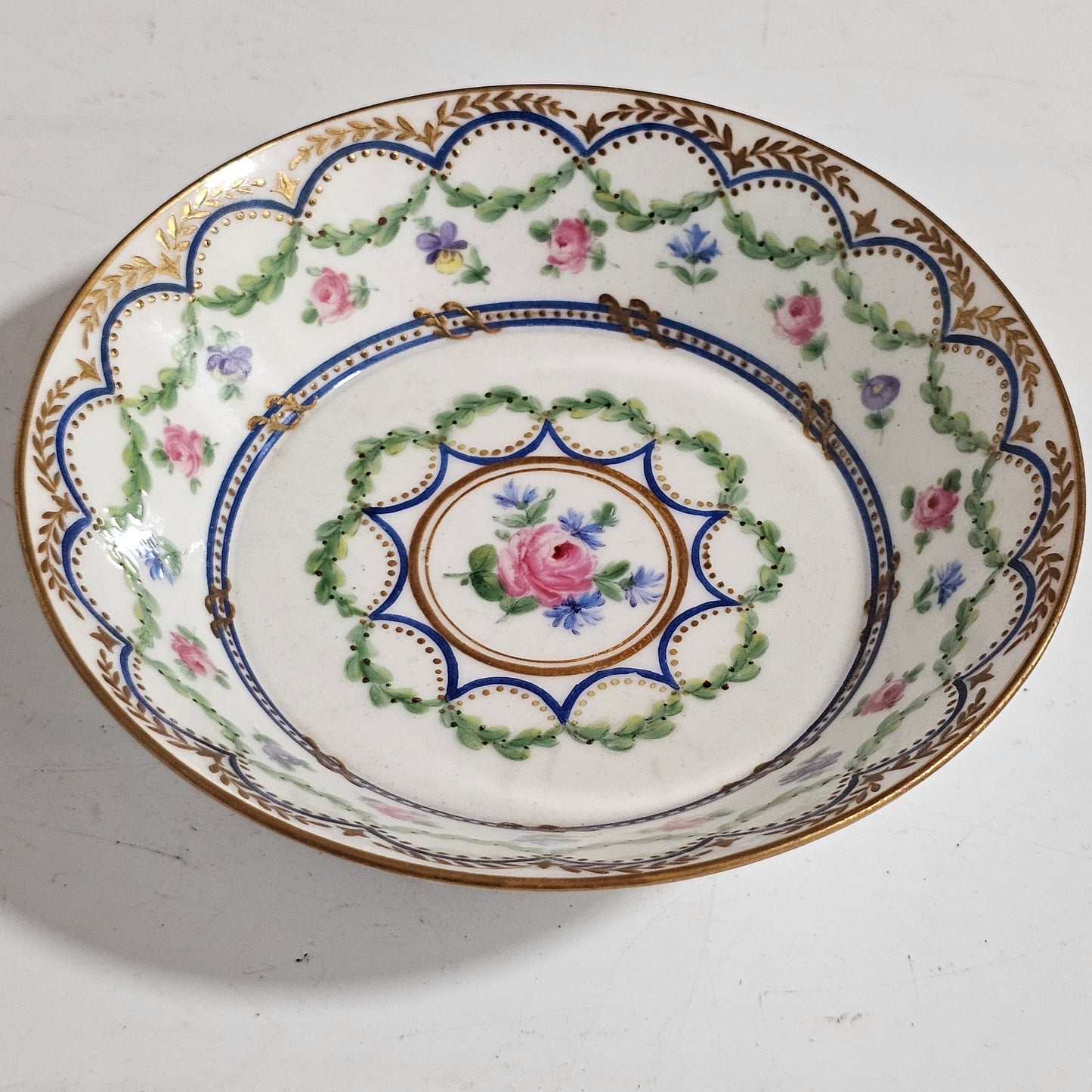 Pretty 19thc Sevres Decorated Dish - Lee Sherman Antiques