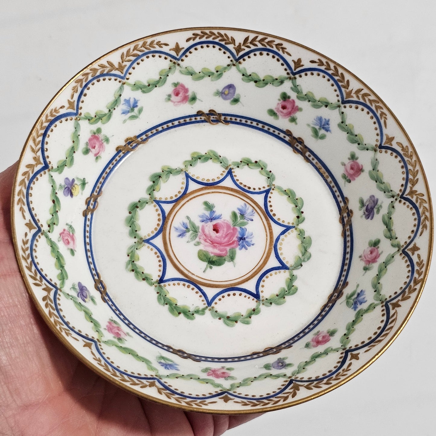 Pretty 19thc Sevres Decorated Dish - Lee Sherman Antiques