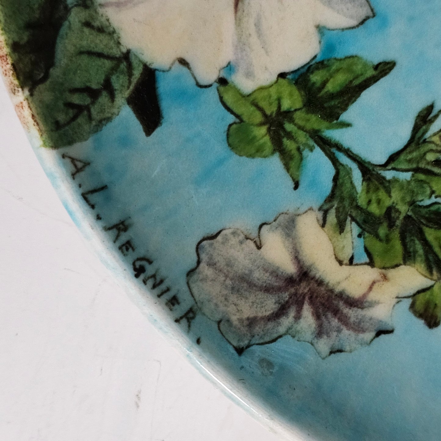 A. L. Regnier for Théodore Deck – Exquisite Hand-Painted Faience Charger (c.1910)
