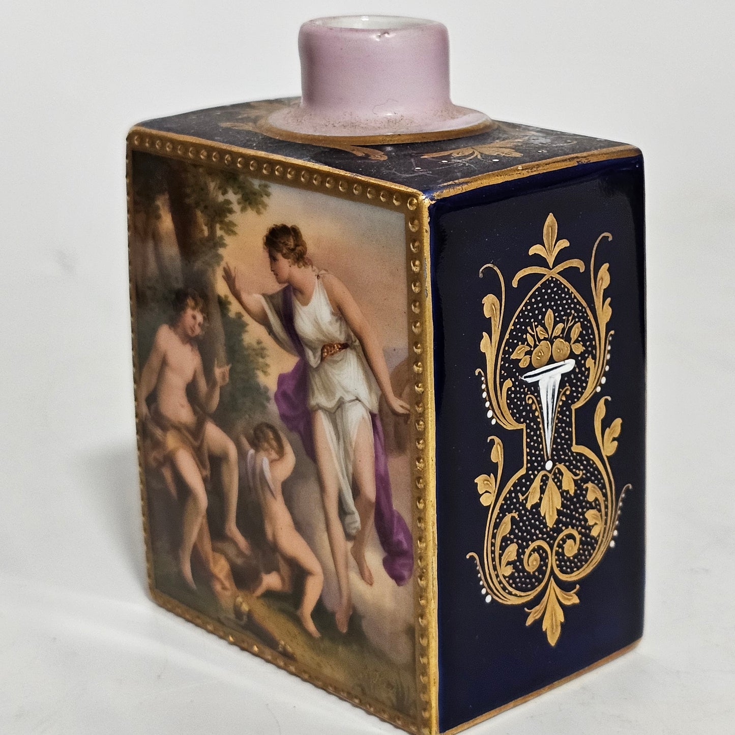 19thc Exquisitely Painted Royal Vienna Porcelain Bottle, Signed A.Heer - Lee Sherman Antiques