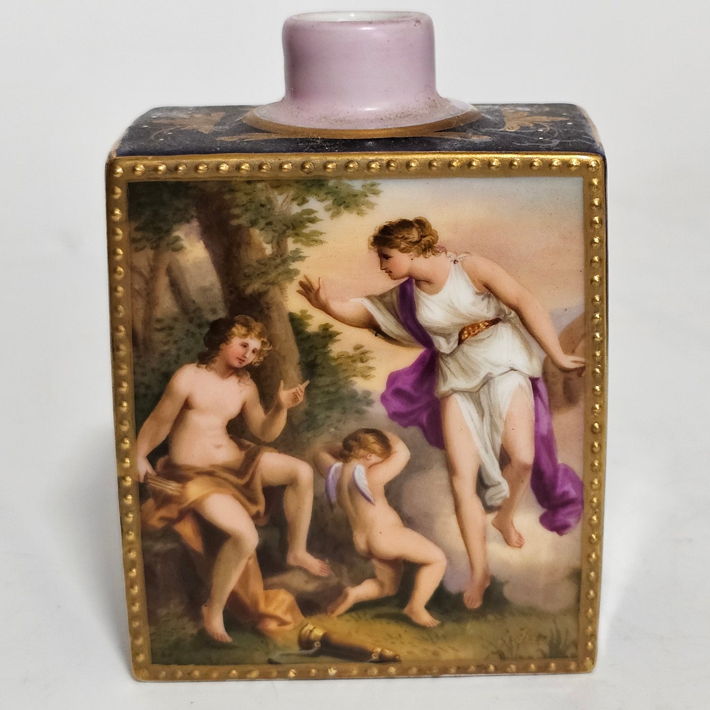 19thc Exquisitely Painted Royal Vienna Porcelain Bottle, Signed A.Heer - Lee Sherman Antiques